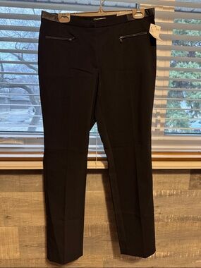 H&M Black Slim Dress Pants with Zip Pocket